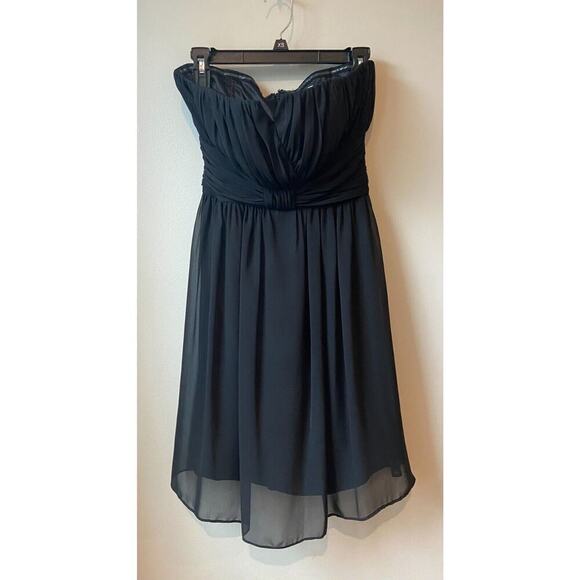 White House Black Market Black Strapless Fit & Flare Dress, Size 4 - Picture 2 of 6